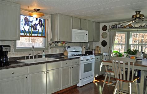 single wide mobile home diyremodel makeoversmall kitchenlow budget painted  glazed