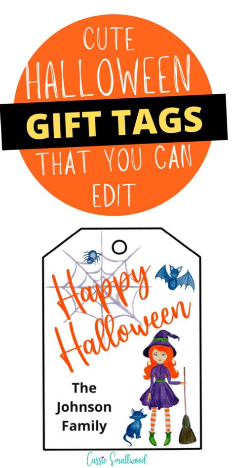 printable happy halloween tags editable cassie smallwood