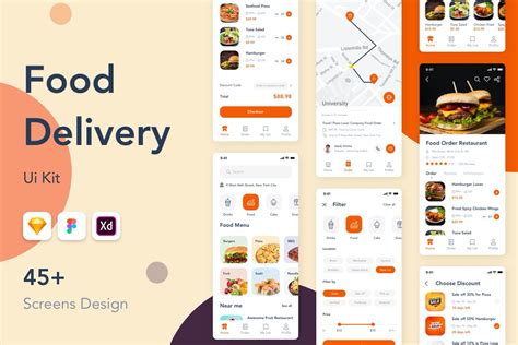 food delivery app template ui kit creative app templates creative market