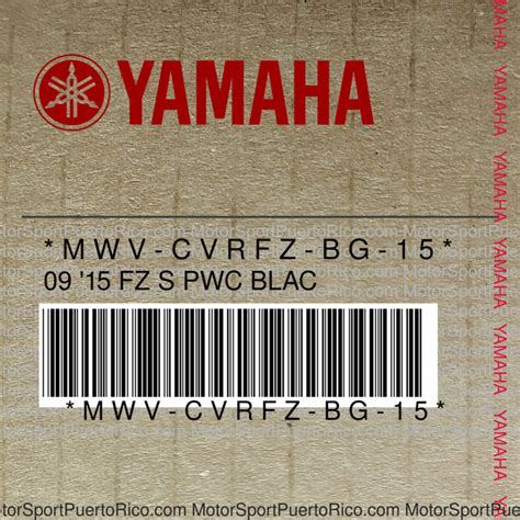 mwv cvrfz bg  original oem yamaha motorsportpuertoricocom