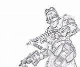 Halo Master Chief Weapon Promethean Coloring Pages Crawler Printable Fujiwara Yumiko sketch template