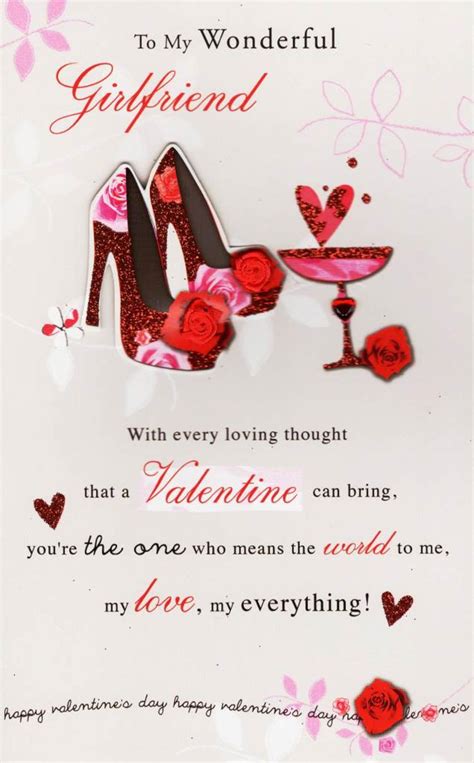 To My Wonderful Girlfriend Valentine S Day Card Cards