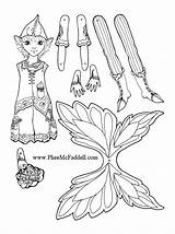 Puppet Coloring Fairy Pages Paper Craft Puppets Crafts Dolls Colouring Mayfly Color Phee Mcfaddell Pheemcfaddell Printable Jumping Cut Fairies Template sketch template