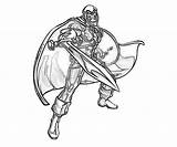 Taskmaster Marvel Drawing Capcom Vs Coloring Pages Sword sketch template