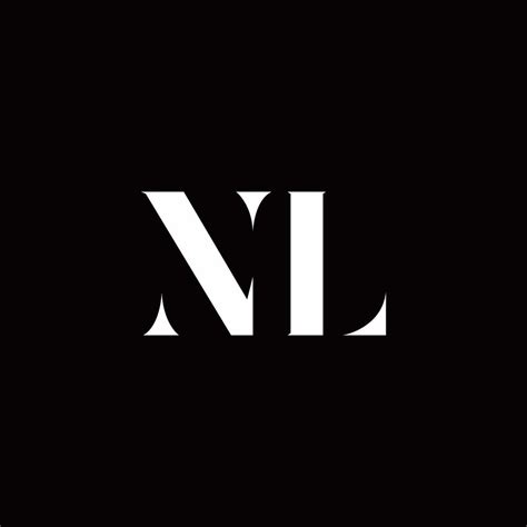 nl logo letter initial logo designs template  vector art  vecteezy