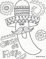 Mayo Cinco Sombrero Coloringpagesfortoddlers Thesprucecrafts Everfreecoloring Thebalance Doodles Childrens sketch template