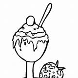 Sundae Ice Cream Coloring Surfnetkids Pages sketch template