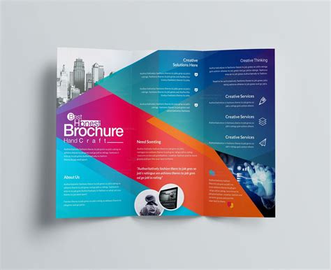 excellent professional corporate tri fold brochure template