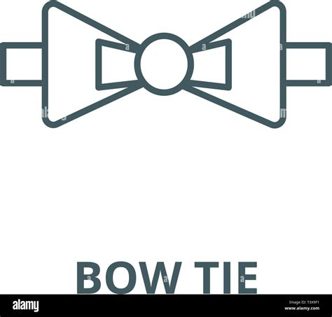 icono de linea bow tie vector pajarita signo de esquema concepto