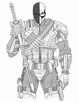 Deathstroke Coloring Deadshot Terminator Arkham Origins Sketch Dibujos sketch template