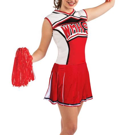 glee club style cheerios cheer girl costume adult cheerleader system