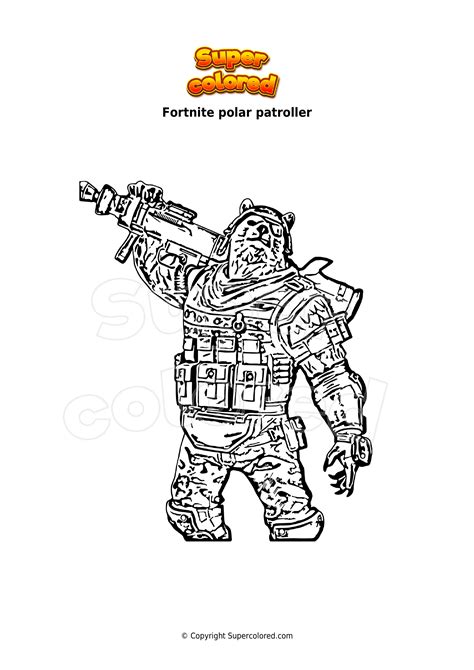 coloring page fortnite polar patroller supercoloredcom