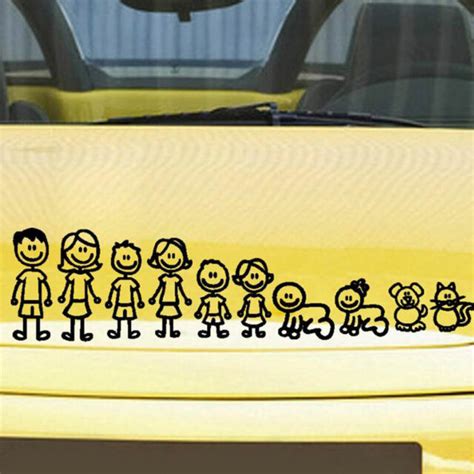 family member car sticker car decal decoration removable art decal pet  car ebay