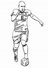 Voetbal Kleurplaat Kleurplaten Robben Messi Ajax Wk Arjen Ronaldo Neymar Fc Voetballen Jugadores Fútbol Downloaden Uitprinten Terborg600 Bezoeken Pixel sketch template