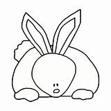 Bunny Coloring Cottontail Rabbit Color Cutest Country sketch template