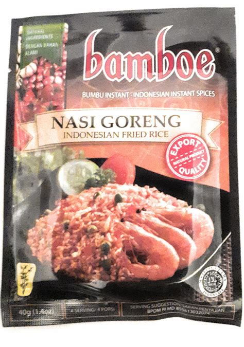 bamboe bumbu instant nasi goreng indonesian fried rice spices  gram warung padang