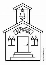 Coloring School Building Pages Kids Printable Drawing Colouring Buildings House Classes Template Kwanzaa Sheets 4kids Apartment Templates Print Getdrawings Omalovanky sketch template