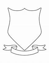 Arms Coat Template Shield Printable Pdf Patternuniverse Crest Family Outline Crests sketch template