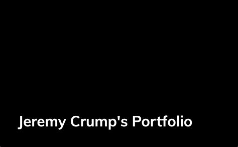 jeremy crumps portfolio