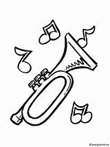 Kleurplaat Kleurplaten Muziekinstrumenten Coloring Trumpet Instrumentos Bugle Downloaden Vriend Uitprinten sketch template