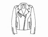 Jacket Leather Coloring Coloringcrew sketch template