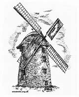 Windmill Drawing Windmills Dutch Colouring Mill High Wind Coloring Somerset Ham Langport Drawings Stembridge Tower England Near West South Paintingvalley sketch template
