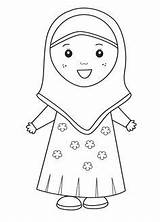 Mewarnai Muslim Paud Tk Kartun Muslimah Ramadan Islam Mudah Sketsa Soleh Islami Sd Lieder Aneka Ayo Buku Warna การ Anlässe sketch template