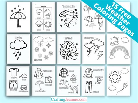 weather coloring pages  printable crafting jeannie