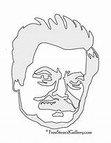 Ron Swanson Stencil Pumpkin Carving sketch template