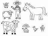 Old Mcdonald Animal Coloring Farm Pages Printable Choose Board sketch template