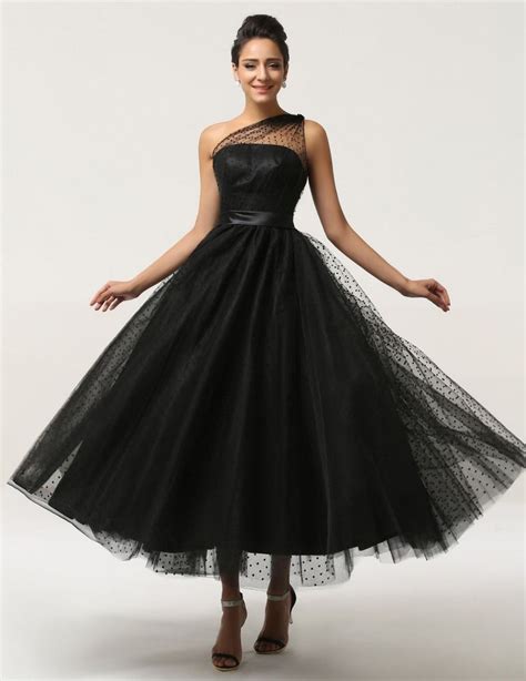 long black vintage formal evening ball gown cocktail prom party