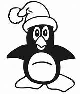 Penguin Coloring Pages Santa Christmas Penguins Clipart Hat Printable Print Gif Clip Cliparts Colouring Kids Pinguins Printables Printactivities Library Clipartbest sketch template