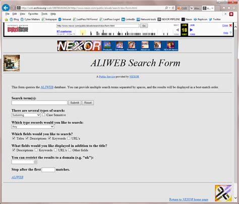 World’s First Internet Search Engine Nexor