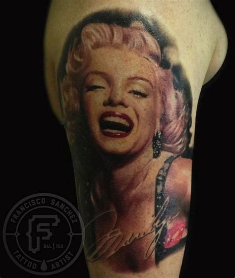 Marilyn Monroe Portrait Tattoo By Francisco Sanchez Tattoos