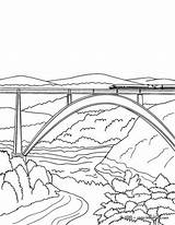Coloring Crossing Pages Rail Train High Speed Railroad Bridge Drawing Modern Color Very Getcolorings Colour Printable Trains Print Hellokids sketch template