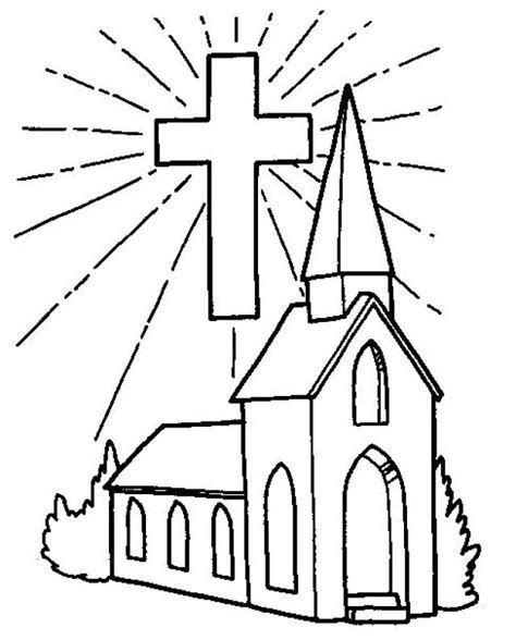 coloring page church  buildings  architecture printable