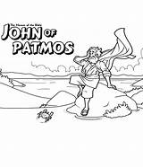Coloring John Bible Patmos Revelation Pages Heroes Color Print Getcolorings Netart Getdrawings sketch template