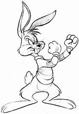 Cartoon Boxing Rabbit Bunny Easy Draw Step Drawing Line Drawings Lesson Sports Fists Animals Classic Characters Sketches Character Kids Cute sketch template