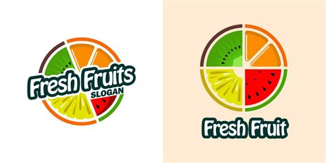 fresh fruit logo  vector art  vecteezy