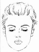 Worksheets Colorir Facial Rostos sketch template
