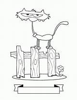 Cat Color Kitty Coloring Comments Standing sketch template