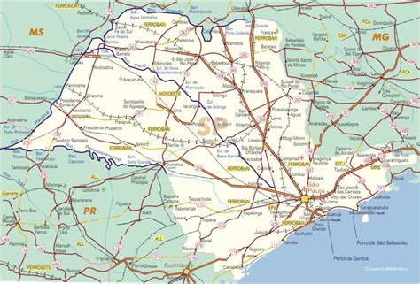 mapa rodoviario  estado de sao paulo ache tudo  regiao