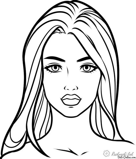 girl face coloring pages printable