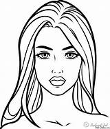 Coloring Face Pages Woman Beautiful Female Print Girls Drawing Ladies Pretty Portrait Getdrawings Colorize Color Printable Getcolorings sketch template