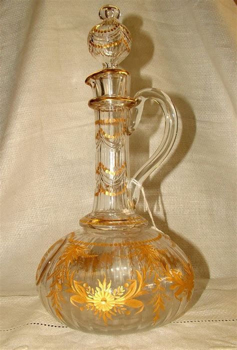 An Antique Bohemian Glass Decanter And Stopper Circa 1850 Glass