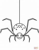 Coloring Spider Pages Halloween Spiders Categories sketch template