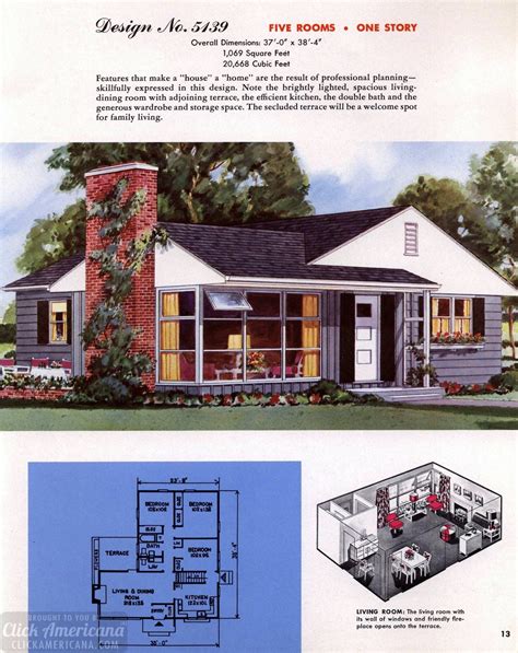 vintage  house plans   build millions  mid century homes