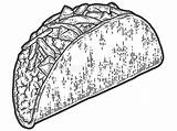 Taco Imitation sketch template