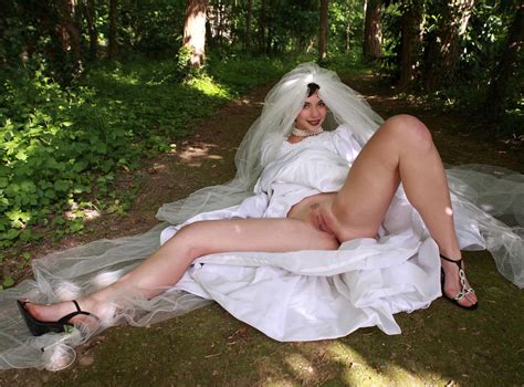 bride in the woods fetish porn pic