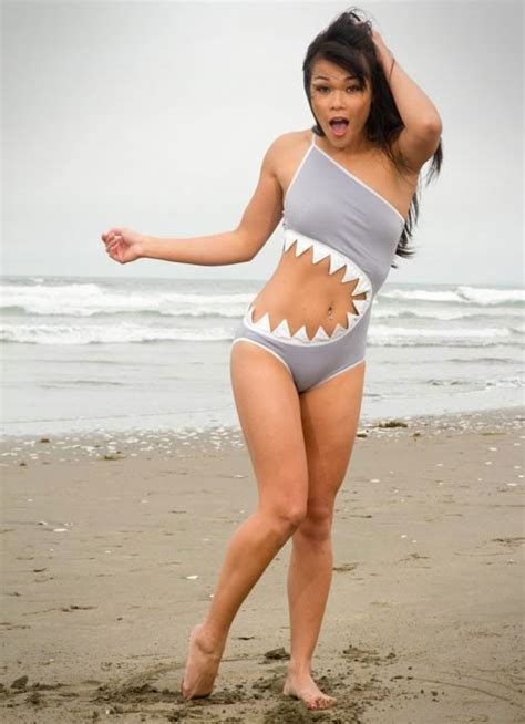 Shark Bite Swimsuit Best Mama Shark Costume With Images